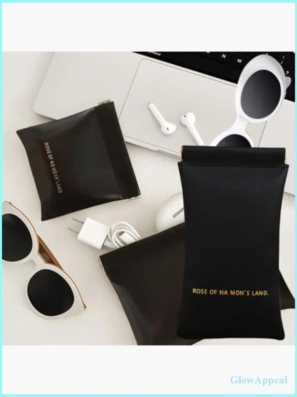 3-Piece Waterproof PU Leather Cosmetic Case Set, No-Zipper Lipstick Bag Travel